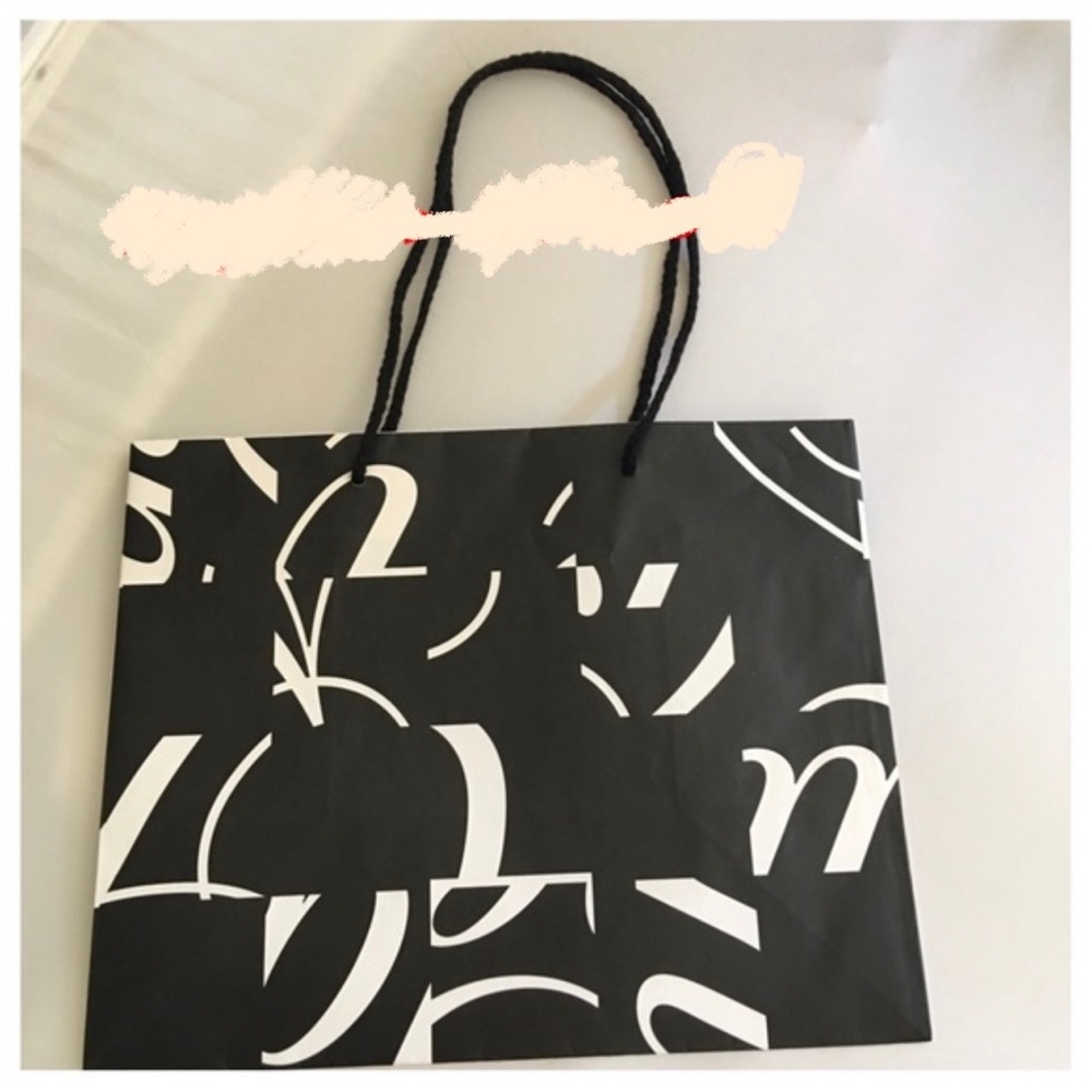Saks Fifth Ave Classic black white logo gift bag